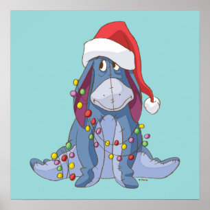 Winnie the Pooh Eeyore Santa Claus Poster