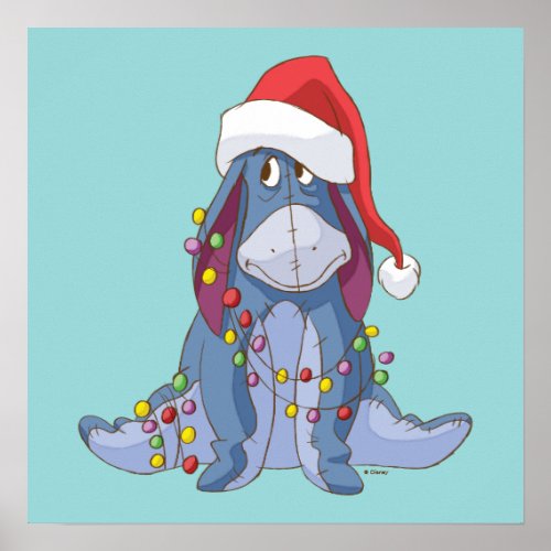 Winnie the Pooh  Eeyore Santa Claus Poster