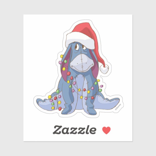 Winnie the Pooh | Eeyore Santa Claus Sticker (Sheet)