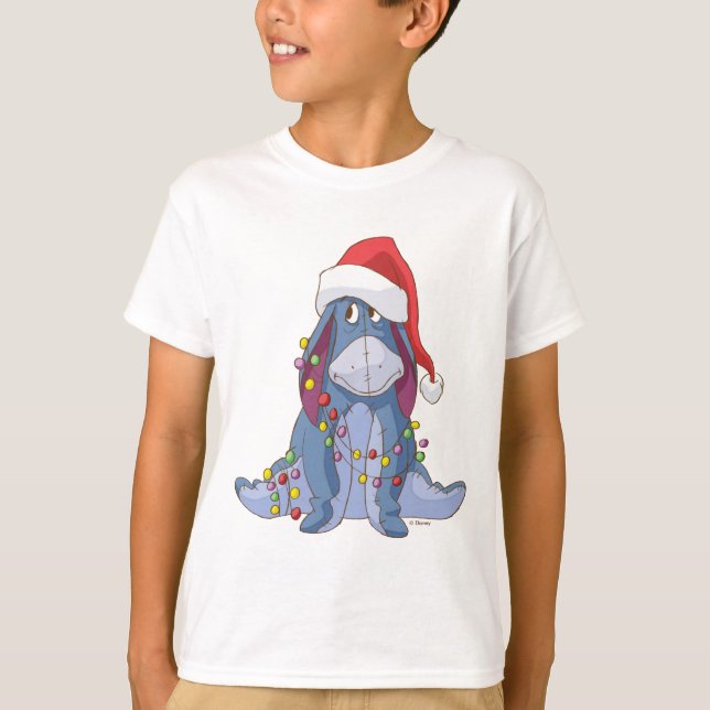 Winnie the Pooh | Eeyore Santa Claus T-Shirt (Front)
