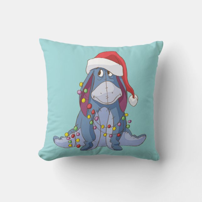 Winnie the Pooh | Eeyore Santa Claus Throw Pillow (Front)