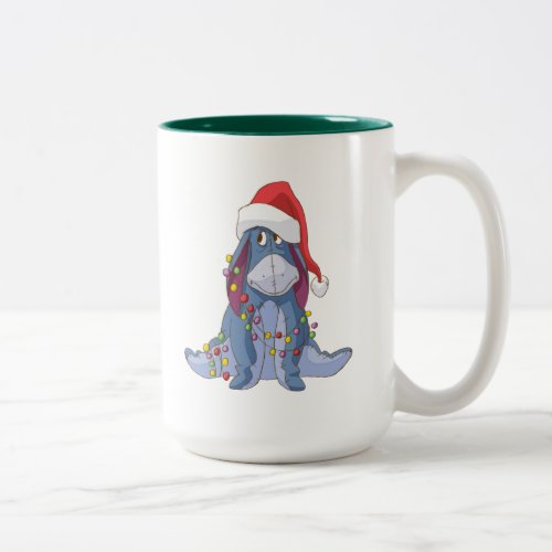 Winnie the Pooh  Eeyore Santa Claus Two_Tone Coffee Mug