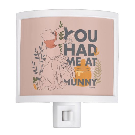Winnie the Pooh & Eeyore | You had me at Hunny Night Light (Front)
