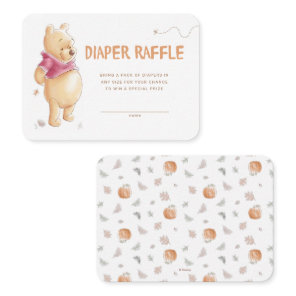 Winnie the Pooh Fall Diaper Raffle Insert Card