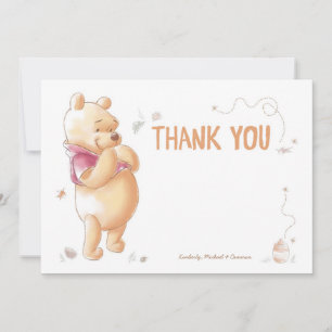  Winnie the Pooh   Fall First Birthday Thank You Card