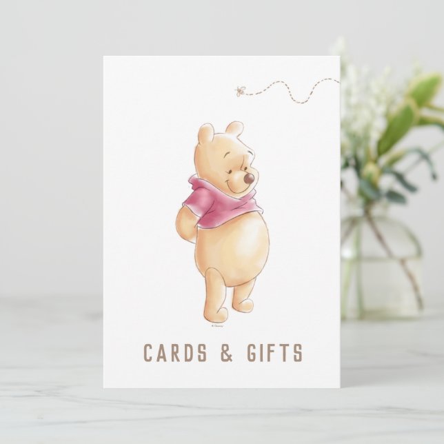 Winnie the Pooh Fall Harvest Pumpkin Baby Shower Invitation (Standing Front)