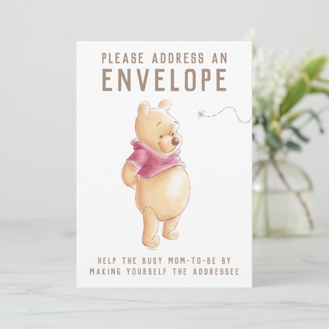 Winnie the Pooh Fall Harvest Pumpkin Baby Shower Invitation (Standing Front)