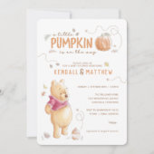 Winnie the Pooh Fall Harvest Pumpkin Baby Shower Invitation (Front)