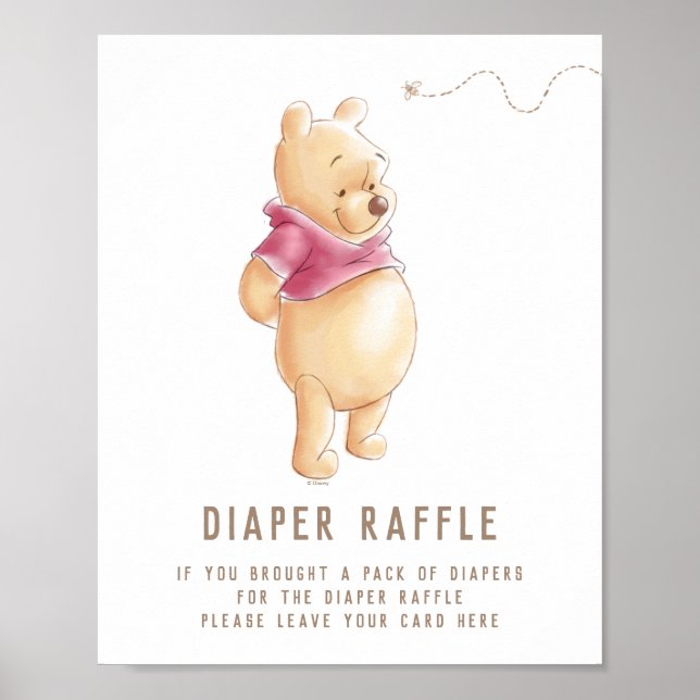Winnie the Pooh Fall Harvest Pumpkin Baby Shower Poster (Front)