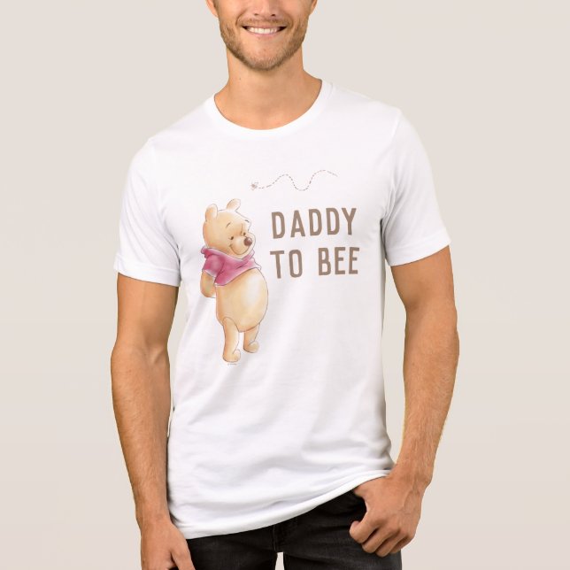 Winnie the Pooh Fall Harvest Pumpkin Baby Shower Tri-Blend Shirt (Front)