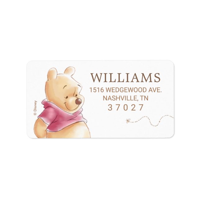  Winnie the Pooh | Fall Pumpkin Baby Shower Label (Front)