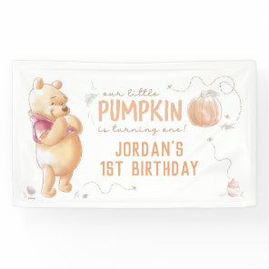 Winnie the Pooh | Fall Pumpkin First Birthday Banner