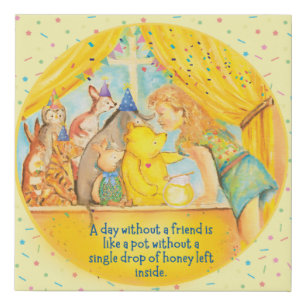 Winnie the Pooh - Faux canvas wrap print 