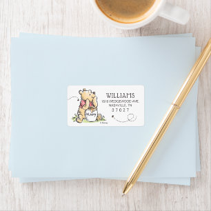 Winnie the Pooh   First Birthday Label