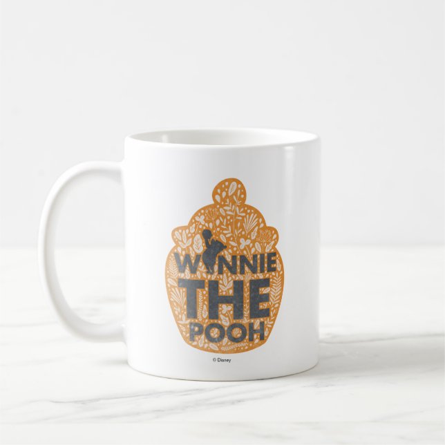Winnie the Pooh Floral Hunny Pot Coffee Mug (Left)