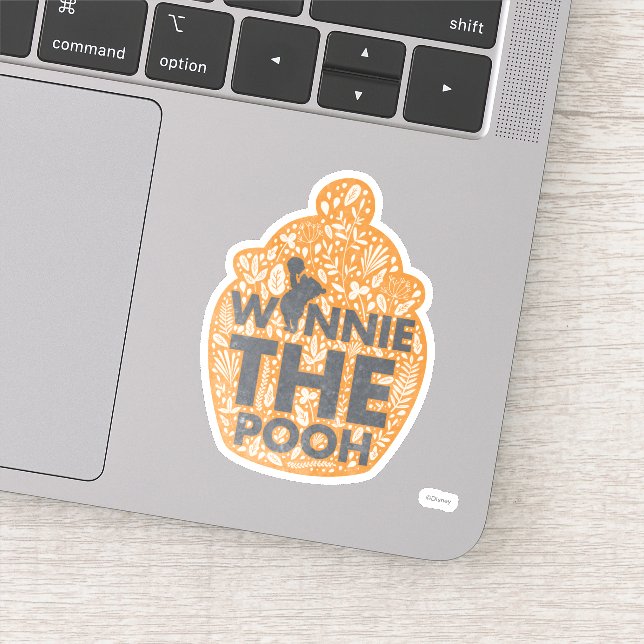 Winnie the Pooh Floral Hunny Pot Sticker (Detail)