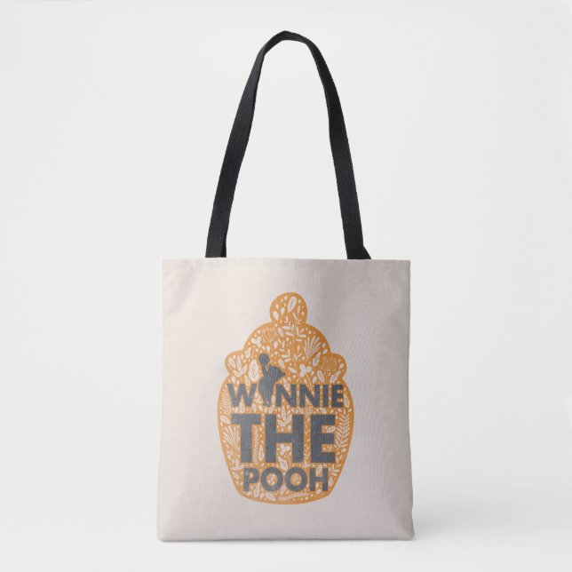 Winnie the Pooh Floral Hunny Pot Tote Bag (Front)