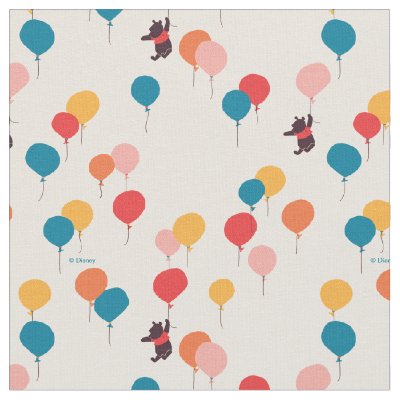 Disney Winnie the Pooh Fabric Gray Clouds and Kites Winnie the