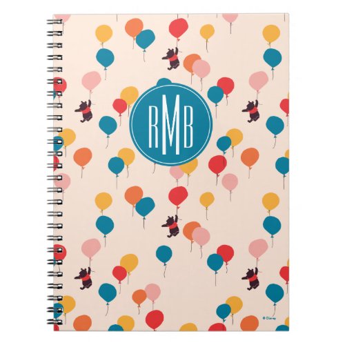 Winnie the Pooh  Flying High Balloon Pattern Notebook