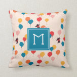 Winnie the Pooh | Flying High Balloon Pattern Throw Pillow<br><div class="desc">Check out this soft pattern featuring Tigger in all sorts of expressive faces.</div>