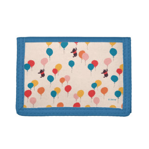 Winnie the Pooh Flying High Balloon Pattern Tri-fold Wallet