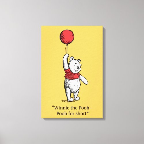 Winnie the Pooh for Short Canvas Print