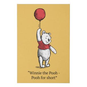 Winnie the Pooh for Short Faux Canvas Print