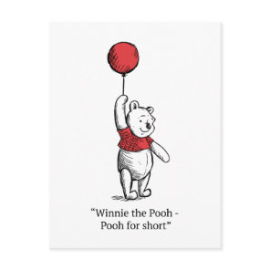Winnie the Pooh for Short Postcard