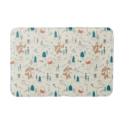 Winnie the Pooh  Forest Animals Pattern Bath Mat