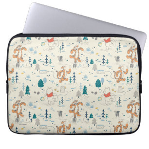 Winnie the Pooh Forest Animals Pattern Laptop Sleeve