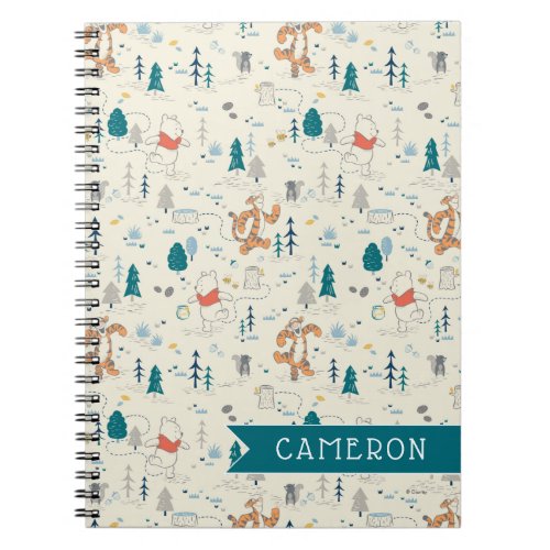 Winnie the Pooh  Forest Animals Pattern Notebook