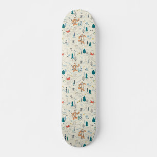 Winnie the Pooh   Forest Animals Pattern Skateboard