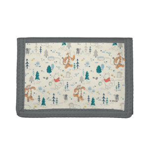 Winnie the Pooh Forest Animals Pattern Tri-fold Wallet