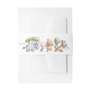 Winnie the Pooh & Friends Baby Shower Invitation Belly Band
