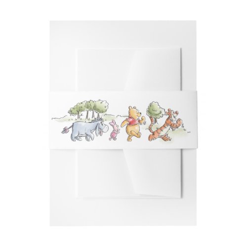 Winnie the Pooh & Friends Baby Shower Invitation Belly Band