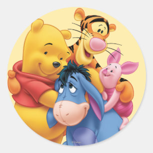 Winnie the Pooh & Friends  Classic Round Sticker
