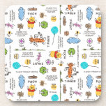 Winnie the Pooh | Friends Doodle Sketch Pattern Beverage Coaster