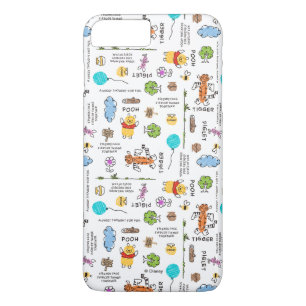 Winnie the Pooh   Friends Doodle Sketch Pattern iPhone 8 Plus/7 Plus Case