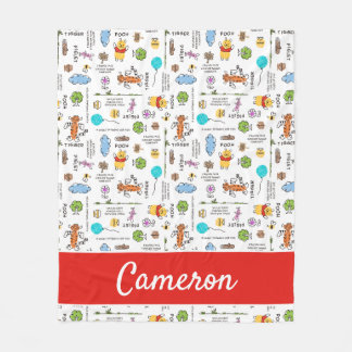 Winnie the Pooh | Friends Doodle Sketch Pattern Fleece Blanket