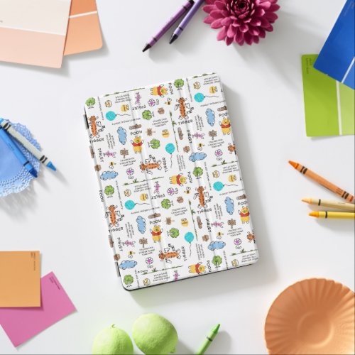 Winnie the Pooh  Friends Doodle Sketch Pattern iPad Air Cover