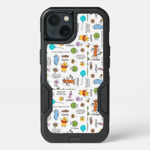 Winnie the Pooh   Friends Doodle Sketch Pattern iPhone 13 Case