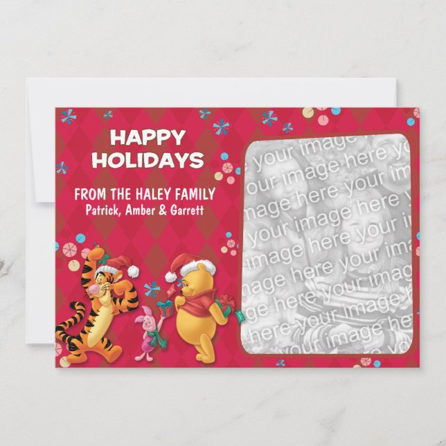 Winnie the Pooh & Friends: Happy Holidays Card (Front)