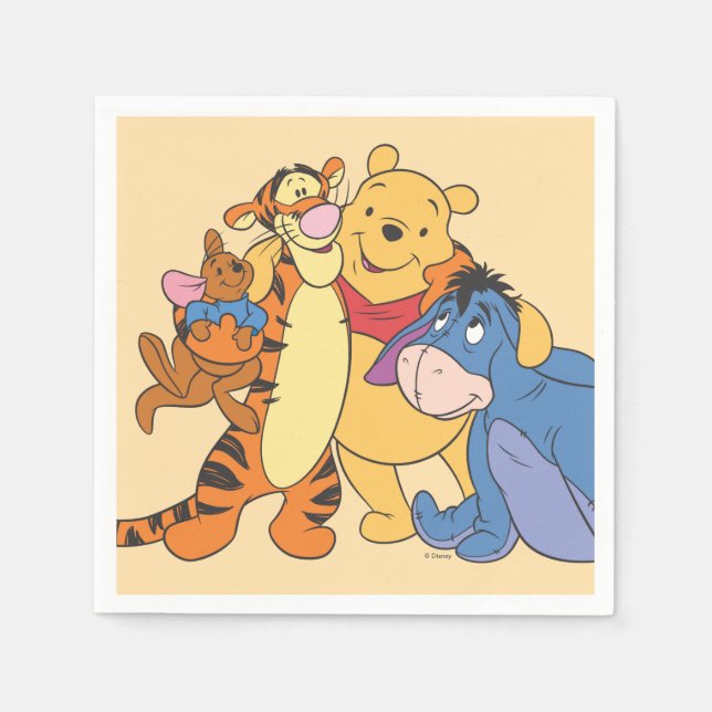 Winnie the Pooh & Friends Hug Napkins (Front)