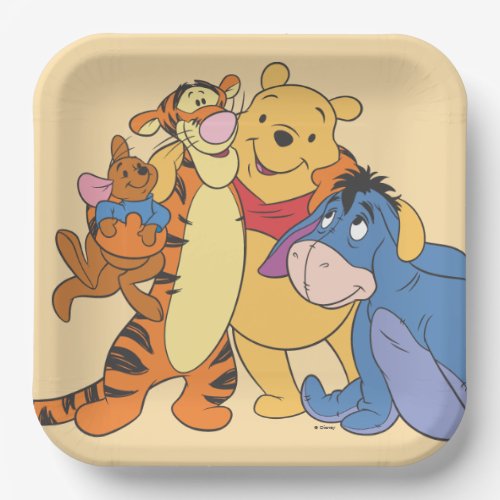 Winnie the Pooh  Friends Hug Paper Plates