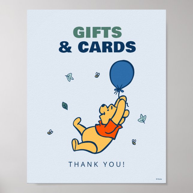 Winnie the Pooh Gifts and Cards Baby Shower Poster (Front)
