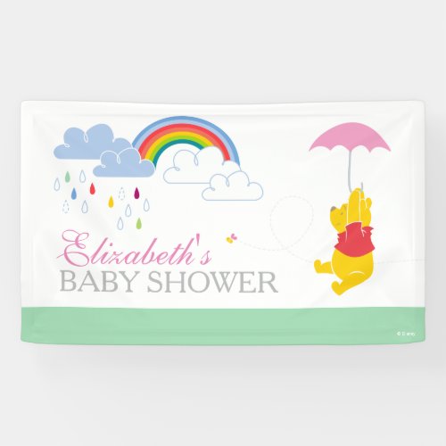 Winnie the Pooh  Girl Baby Shower Banner