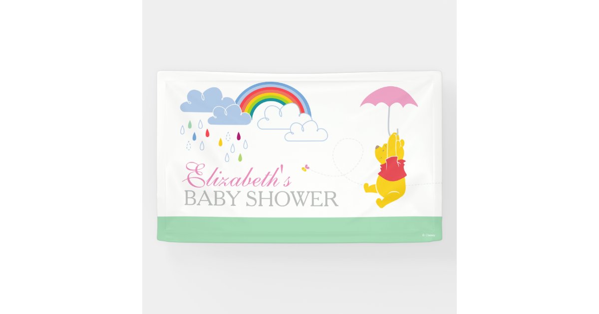 Winnie The Pooh Girl Baby Shower Banner Zazzle Com