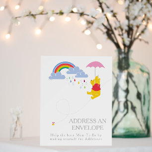 Winnie the Pooh Girl Baby Shower Diaper Raffle Foam Board