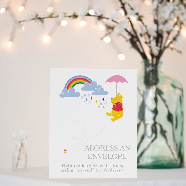 Winnie the Pooh | Girl Baby Shower Diaper Raffle Foam Board (In Situ (Wedding))