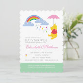 Winnie the Pooh | Girl Baby Shower Invitation (Standing Front)